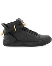 Buscemi - High-top 100 Alce Belted Leather Sneakers - Lyst