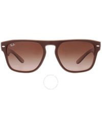 Ray-Ban - Brown Gradient Square Sunglasses Rb4407 673113 57 - Lyst