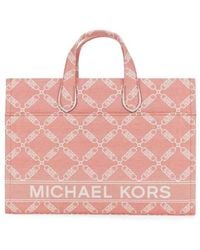 Michael Kors - Large Gigi Logo Jacquard Tote Bag - Lyst