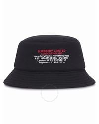 Burberry - Location-print Cotton Bucket Hat - Lyst