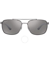 Ray-Ban - Polarized Chromance Rectangular Sunglasses Rb3701 004/5j 59 - Lyst