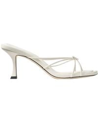 Jimmy Choo - Indiya 70Mm Latte Mule Sandals, Brand Size 34.5 Us - Lyst