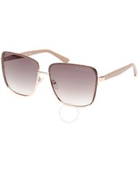 Guess - Brown Gradient Butterfly Sunglasses Gm0825 28f 60 - Lyst