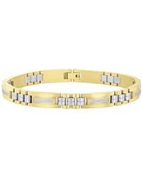 Robert Alton - 1/4Ctw Diamond Stainless Steel Finish Bracelet - Lyst