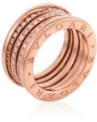 BVLGARI - B.Zero1 18K 4-Band Diamond Pave Ring - Lyst