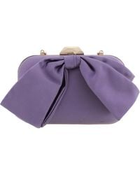 Jimmy Choo - Cloud Wisteria Satin Bow Clutch Bag - Lyst