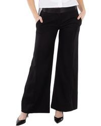 Victoria Beckham - Satin-Trim Trousers - Lyst