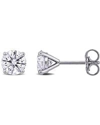 Created Forever - 2 1/2Ct Tw Lab-Grown Diamond Solitaire Stud Earrings - Lyst