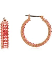 Swarovski - Matrix Baguette Cut Crystal Hoop Earrings - Lyst