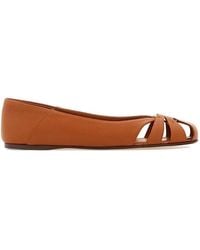 Ferragamo - Aurelie Gancini Ornament Ballet Flats - Lyst