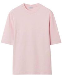 Burberry - Cameo Ekd Logo Embroidered Striped T-Shirt - Lyst