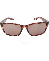 Costa Del Mar - Palmas Copper Silver Mirror Polarized Polycarbonate Rectangular Sunglasses 6s9081 908105 57 - Lyst