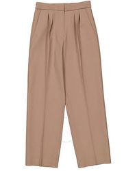 Max Mara - Verbano Stretch-Wool Trousers, Brand Size 38 Us - Lyst