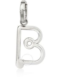 Burberry - Silver Kilt Pin B Alphabet Charm - Lyst