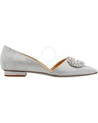 Giannico - Silver Flat Daphne Loafers - Lyst