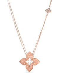 Roberto Coin - 18K Venetian Princess Medium Diamond Flower Long Necklace - Lyst