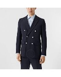 Burberry - Navy Double-breasted English Tailored Jacket - Lyst