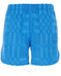 Burberry - Above-knee Check Pattern Cotton Shorts - Lyst