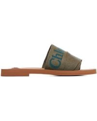 Chloé - Woody Logo Flat Mules - Lyst