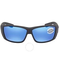 Costa Del Mar - Cat Cay Blue Mirror Polarized Glass Rectangular Sunglasses At 01 Obmglp 61 - Lyst