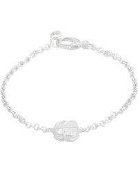 Gucci - Gg Marmont Sterling Logo Bracelet, Size 17 - Lyst