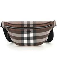 Burberry - Dark Birch Check Cason Logo Belt Bag - Lyst