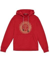 Roberto Cavalli - Carmine Stud Embellished Mirror Snake Cotton Jersey Hoodie - Lyst