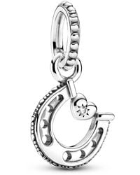 PANDORA - Good Luck Horseshoe Dangle - Lyst
