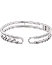 Messika - Move 10Th 18K Diamond Bangle - Lyst