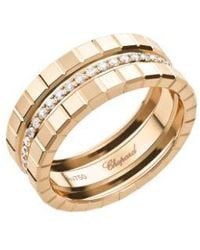Chopard - 18K Rose Ice Cube Diamond Ring - Lyst
