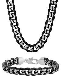 Robert Alton - Finish Stainless Steel Chain And Bracelet Jewelry Set - Lyst