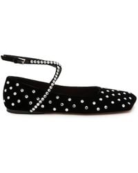 AMINA MUADDI - Ane Crystal Embellished Ballerina Flats - Lyst