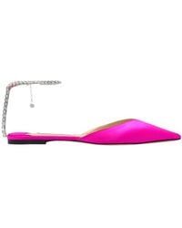 Jimmy Choo - Saeda Crystal Embellished Satin Flats, Brand Size 40 Us - Lyst