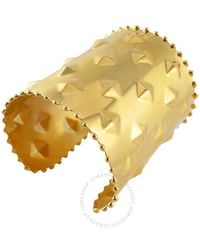 Devon Leigh - 18k Gold Plated Brass Cuff Bracelet Cuff290-g - Lyst