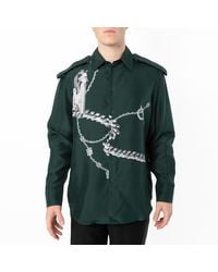 Burberry - Knight Hardware Print Silk Shirt - Lyst
