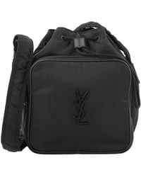 Saint Laurent - Niki Small Nylon Bucket Bag - Lyst