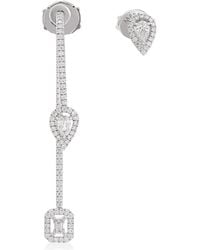 Messika - My Twin Hook And Stud Diamond Earrings - Lyst