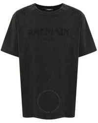 Balmain - Vintage Logo Embroidered T-Shirt - Lyst