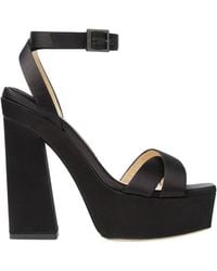 Jimmy Choo - Gaia 140 Satin Platform Sandals, Brand Size 38.5 Us - Lyst