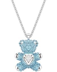 Swarovski - Crystal Teddy Pendant Necklace - Lyst