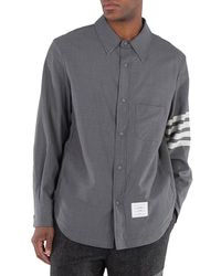 Thom Browne - 4-Bar Wool Shirt Jacket - Lyst