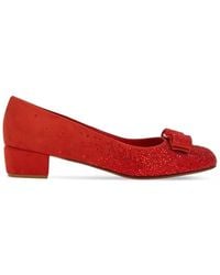 Ferragamo - Degrade Crystals Vara Bow Pumps - Lyst