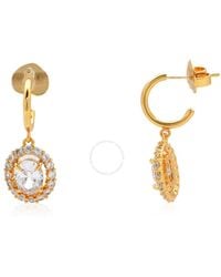 Kate Spade - Clear Victoria Huggies Earrings - Lyst