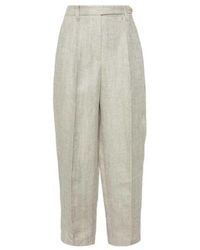 Brunello Cucinelli - Light Linen Trousers, Brand Size 46 (Us - Lyst