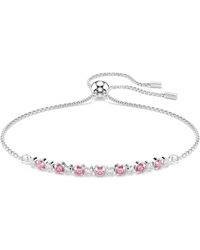 Swarovski - Matrix Bracelet, Round Cut, Rhodium Plated - Lyst