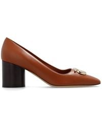 Ferragamo - Leather Gancini Ornament Pumps - Lyst