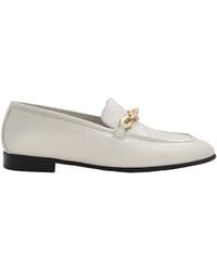 Jimmy Choo - Diamond Tilda Embossed Chain Loafers, Brand Size 37 Us - Lyst