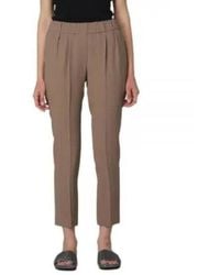 Brunello Cucinelli - Silk Blend Tapered Trousers, Brand Size 46 (Us - Lyst