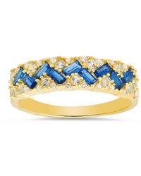 Kylie Harper - 14K Over Sapphire Baguette-Cut Band Ring - Lyst