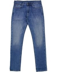 Emporio Armani - J06 Slim-Fit Twill-Melange Jeans, Waist - Lyst